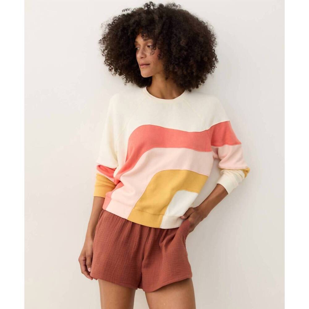 NWT Marine Layer Colorblock Wave Crewneck Sweatshirt